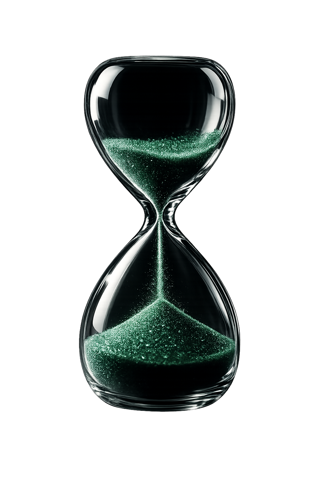 Smaragdgrüne Sanduhr – Editorial Konzept